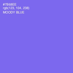 #7B68EE - Moody Blue Color Image